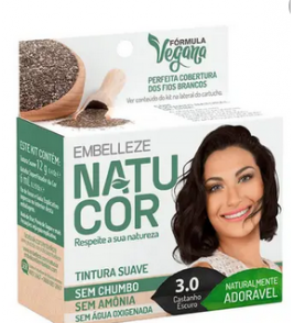 TINTURA EMBELLEZE NATUCOR 30 CAS ES CACAU 24G