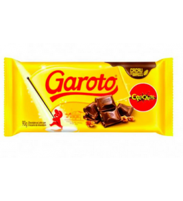 CHOCOLATE GAROTO CROCANTE BARRA 90G