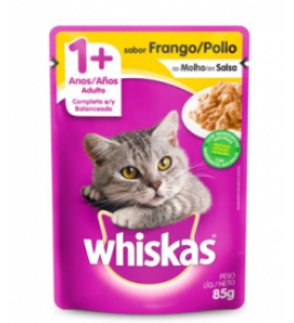 RACAO WHISKAS ADULTO FRANGO SACHE 85G