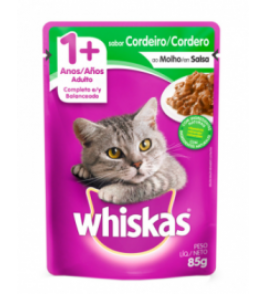 RACAO WHISKAS CORDEIRO AO MOLHO ADULTO SC 85G