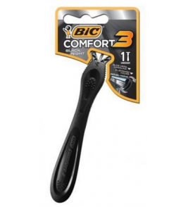 APARELHO BARBEAR BIC COMFORT3 BLACK NIGHT UND