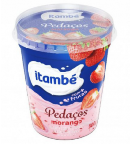 IOGURTE ITAMBE COM PEDAÇOS DE MORANGO 500G