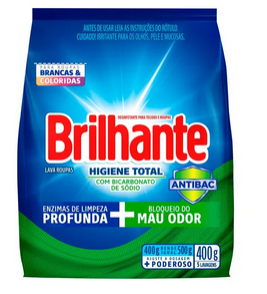 SABAO EM PO BRILHANTE HIGIENE TOTAL SACH 400G