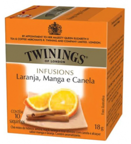 CHA TWININGS INFUSIONS LARANJA,MANG/CANEL 18G