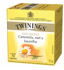 CHA TWININGS INFUSIONS CAMOMILA, MEL E BAU15G