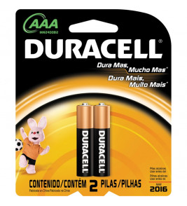 PILHA DURACELL PALITO ALCALINA AAA 2UN