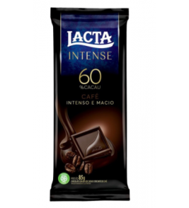 CHOCOLATE LACTA INTENSE 60% CACAU CAFE 85G