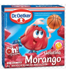 GELATINA DR OETKER MORANGO 20G