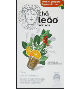 CAPSULA CHA LEAO SENSES LARANJA/GENG/PIM 30G