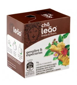 CHA LEAO GENGIBRE E ESPECIARIAS 10SACHES 16G