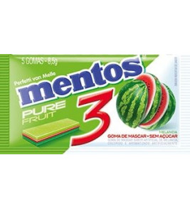 GOMA DE MASCAR MENTOS PELETS FRUTAS 12U 32,5G