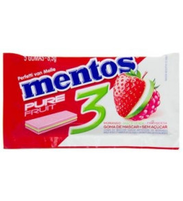 GOMA DE MASCAR MENTOS YOGURT MORANGO 38G