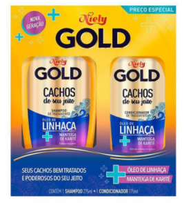 SHAMP E COND NIELY 300ML GOLD CACHOS