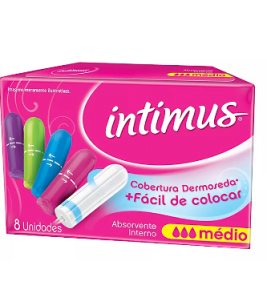 ABSORVENTE INTIMUS INTERNO MEDIO 8UN