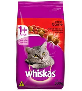 RACAO WHISKAS CARNE DELI 500G