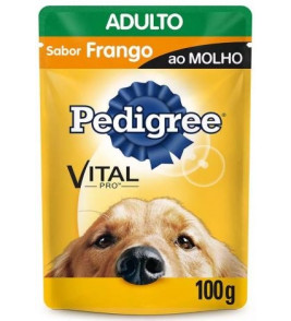 RACAO PEDIGREE ADULTO FRANGO AO MOLHO SC 100G