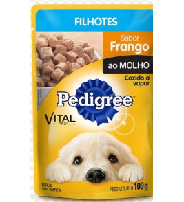 RACAO PEDIGREE JUNIOR FRANGO MOLHO POUCH 100G