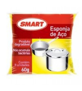 ESPONJA LA DE ACO SMART 8UN 60G