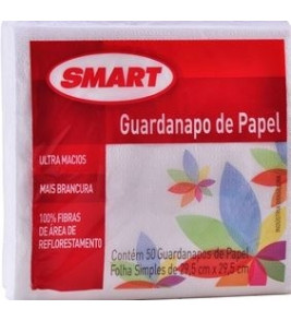 GUARDANAPO SMART 30X30CM COM 50 UND