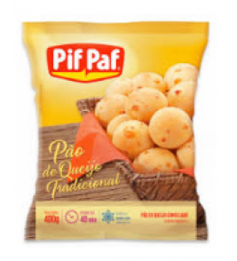 PAO DE QUEIJO PIF PAF TRADIC CONGELADO 400G