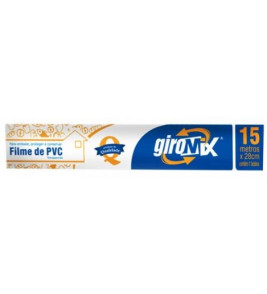 FILME PVC GIROMIX TRANSPARENTE 28CMX15M