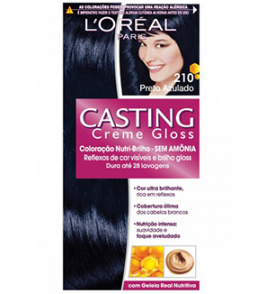 COLORAÇÃO LOREAL CASTING GLOSS 210 PRETO AZUL